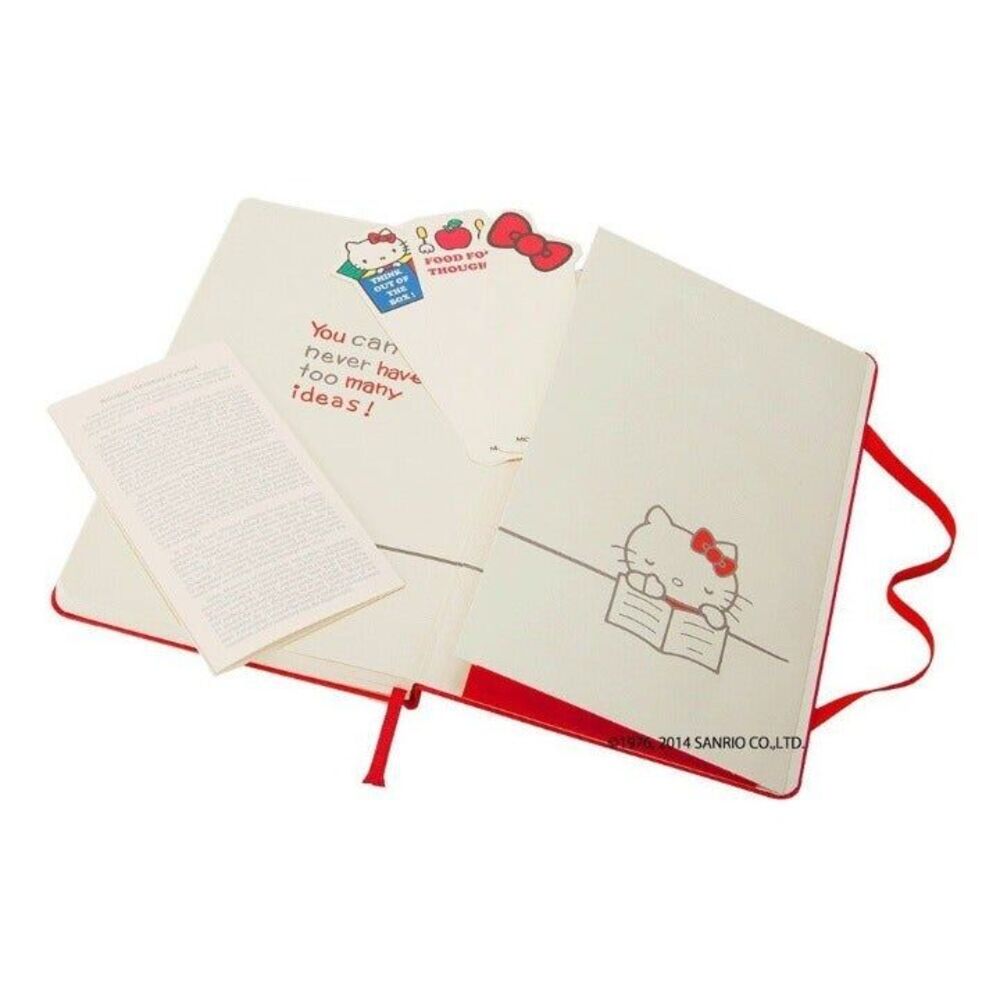 MOLESKINE Limited Edition Hello Kitty Notebook, Red, Plain/Blank, Hard Cover - Picture 3 of 5